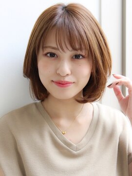 アグノス 青山(Agnos) 斜めバングデザインカラーシルキーベージュグレージュカラー//