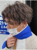 韓国風センター分け波ウェーブパーマ【横浜】
