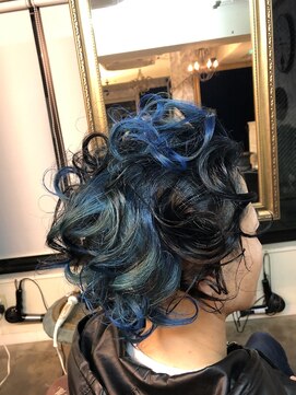 ヘアー ラウンジ アート(HAIR LOUNGE ART) ブロックハイライトマニキュアライン入り