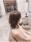 五反田美容院☆明るい白髪染めダイヤシルエットくびれミディアム