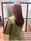 髪質改善ストレート_レッドブラウン