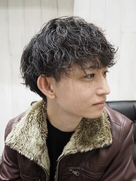 ヨシザワインク プレミアム 横浜 桜木町店(YOSHIZAWA Inc. PREMIUM) メンズ波打ちパーマツーブロックマッシュショート