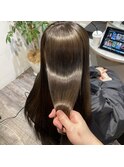 ブリーチしてても艶々♪髪質改善×酸性縮毛矯正