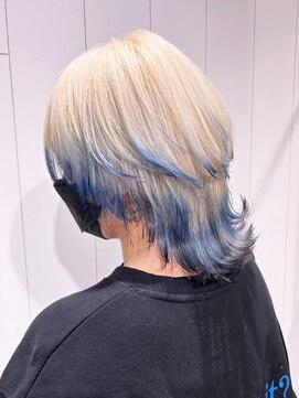 アルバム 池袋(ALBUM) デザインウルフ_シルキーベージュ斜めバング_ba463501