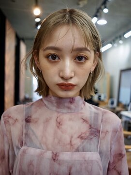 ソルトウォーター(SALT WATER) レイヤーカット/ベージュ/韓国ヘアー/ブリーチあり/恵比寿/