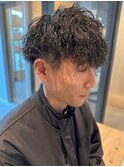 マッシュショート ツーブロック ツイストスパイラル 束感