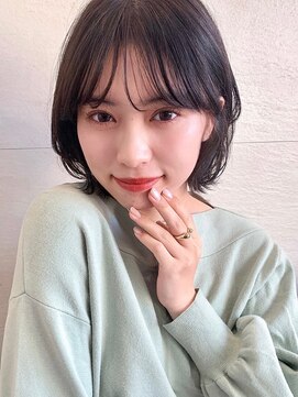 ラフ フロム ガーデン(Laf from GARDEN) ボブ/レイヤーカット/暗めカラー/縮毛矯正/韓国風