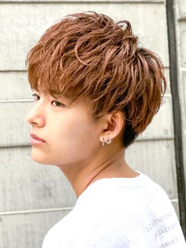 エルマーク 京橋(L-MARK) マッシュナチュラルカラーマッシュメンズヘアカラーツーブロック