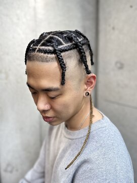 ガナンシア 横浜本店(ganancia) コーンロウ＋ブレイズ