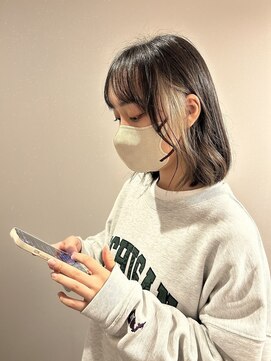 チャプター 問屋町(chapter) ケアブリーチインナーカラーホワイトベージュカラーバイカルテ