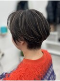 【自由が丘】コントラストハイライトの丸みショート