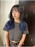 透明感抜群！ブルーグラデーションカラー　髪質改善　表参道