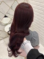 リルミー ミュエナ 大須 矢場町(Lilme myuena)&nbsp;ブリーチなしワインレッド＊まゆ