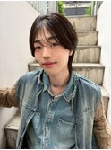 韓国シースルーバングマッシュウルフ