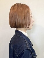 タロ(TALO)&nbsp;【TALO】切りっぱなしアゴ上ボブ×オレンジベージュ