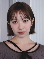 ガーデンヨコハマエスト(GARDEN YOKOHAMA est)&nbsp;ボブ　ダークアッシュ　似合わせカット　大人ガーリー　外ハネ