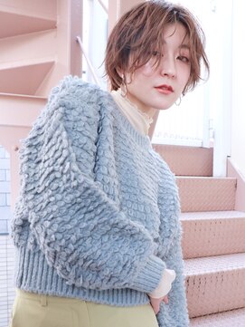 アルバム 渋谷パルコ(ALBUM) カジュアル丸みショート_ウェーブパーマフォギーベージュ_47062