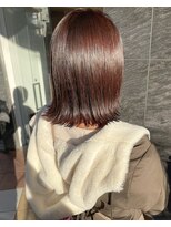 トリート 市川店(TREAT)&nbsp;暖色系カラー×切りっぱなしボブ_市川