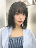 《スタイル名》 タンバルAラインボブ/大人巻き/テラコッタ/銀座