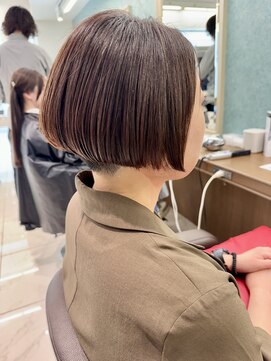 アッシュ 下北沢店(Ash) やわらか縮毛矯正の刈り上げショートボブ