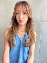 シエスタ(Siesta) 【siesta】海外風ハイライトベージュxオレンジブラウン
