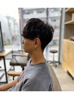 メンズカット バイ ソイクフ(メンズカット by SOY-KUFU)&nbsp;MEN’S HARE アッシュブラックカルマパーマ