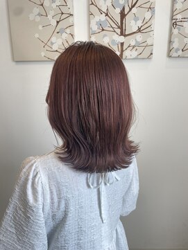 ジジ チーク 栃木(Gigi cheek) ピンクのブランジュカラー/柔らかミディ◎