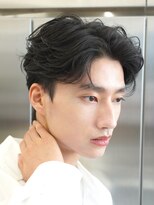 原宿フェザーパーマセンターパート波巻きスパイラルパーマ30代