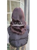 ブリーチなしダブルカラーワインレッド