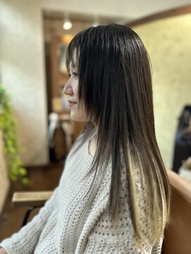 スリル ヘア アンド ネイル デザイン 恵比寿店(sulir hair and nail design) ロングレイヤーカットエンドカラーロングウルフシャギーカット