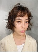 レイヤーボブ/ウェーブミディアム[中崎町/梅田駅］