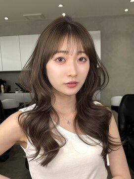 オニキス(ONYX) T220くびれヘアレイヤーカット韓国ワンホンミルクティーベージュ