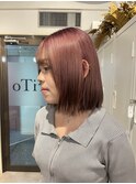 デザインカラー ブリーチカラー ピンクベージュ 