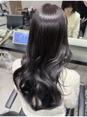 グレージュ/暗髪/髪質改善/ブルーブラック/ネイビーカラー