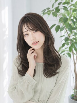ワゴンバイアフロート(Wagon by afloat) ロングレイヤー×シースルーバング/ミルクベージュ20代30代池袋