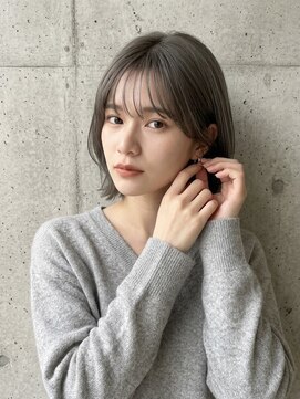 ヘアサロンエム 渋谷店(HAIR SALON M) 切りっぱなし/レイヤーボブ/くびれ/グレージュ/顔周り/渋谷