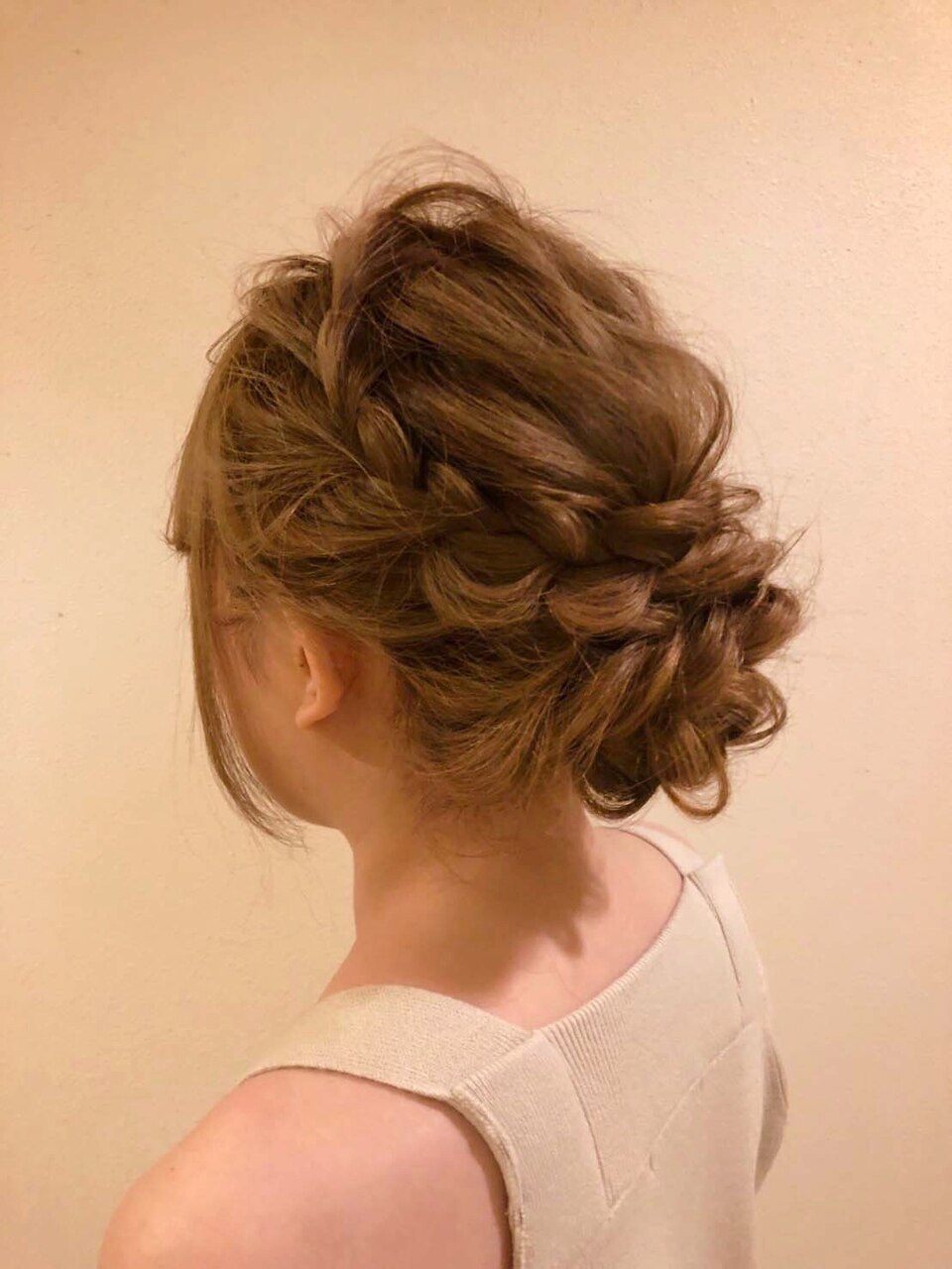 LUXE リュクス 編みこみアップ 結婚式ヘアセット