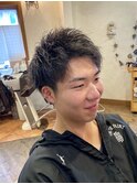 アップバングツイストパーマ
