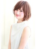 ふんわりエアリー☆大人可愛い♪斜めバング×ひし形ショート
