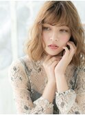フリンジウェーブくせ毛風前下がりふわミディa上尾20代30代40代