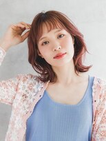 ラフな抜け感くびれミディ＊Aラインボブ/マロンベージュ