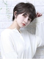 ヘアーアートシフォン 川口東口店(hair art chiffon) ダークアッシュorピンクベージュのボブルフクールショート
