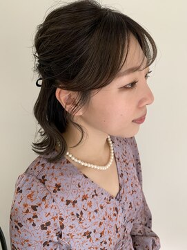 シェノン 西梅田(CHAINON) 似合わせカット、韓国ハーフアップ、サイドバング＊＊