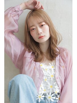 ハピネス 河原町店(Happiness) 20代 春っぽくびれミディ 透明感ミルクベージュカラー