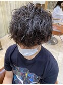 メンズソフト波巻きパーマ