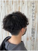 20代、30代、メンズ波巻きマッシュショート