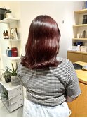 【LOVEST 中西倖】似合わせカット×ブリーチなし cherry red