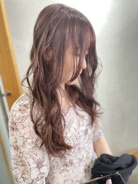 ジェイオーエス(JOS) ピンクグレージュ×コテ巻きゆるふわ