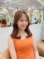 ロンドプランタン 恵比寿(Lond Printemps) ミディアムで作るウェーブヘア ブリーチなしの明るめブラウン