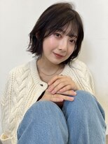 ジーニー 横浜(giinii)&nbsp;大人可愛い20代30代40代外ハネボブ_シースルーバング渋谷良太